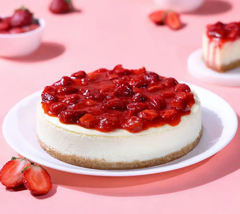 Strawberry Baked Cheesecake